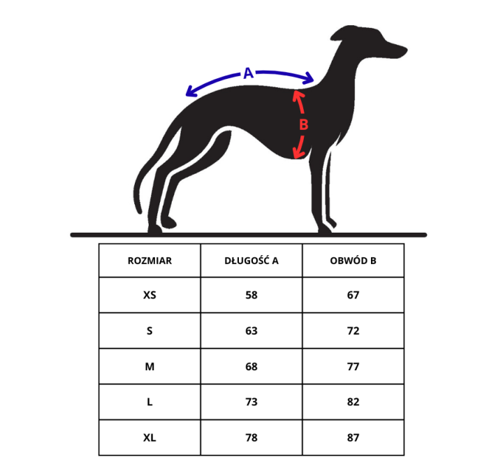 Rozmiarówka kurtka przeciwdeszczowa khaki dla charta greyhound i whippet.